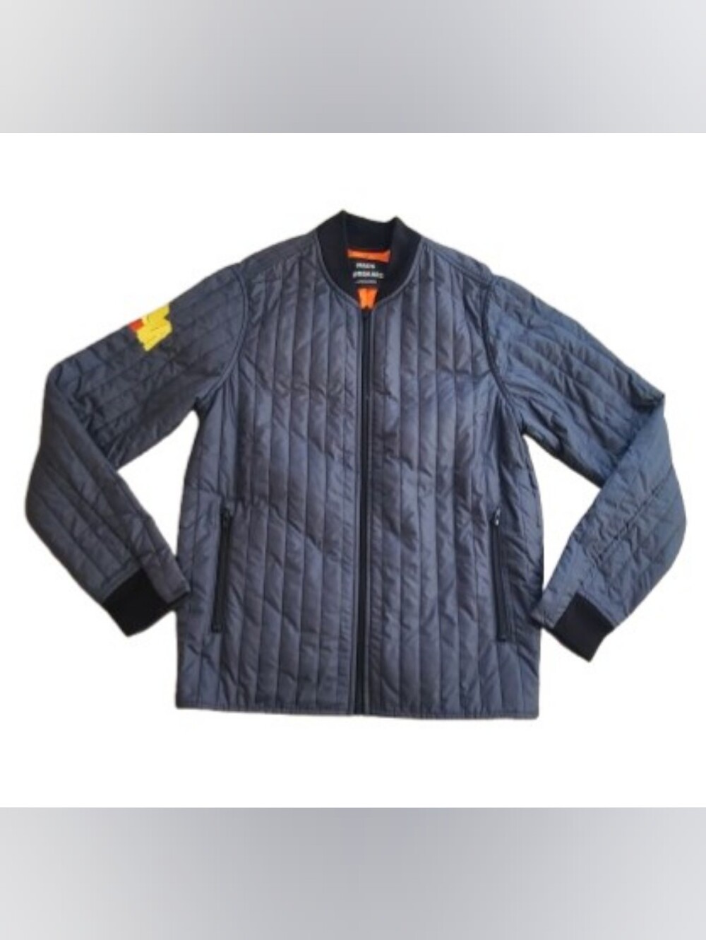 MADS NORGAARD Mens Navy Quilted Janus Jacket Size S